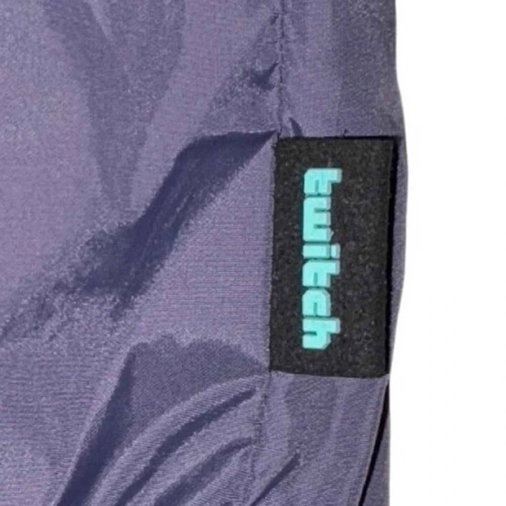 Twitch‎ Windbreaker Jacket Small Pink Purple Colorblock Hooded Full Zip Streamer